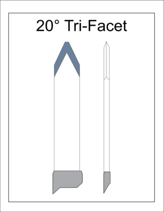 Image of a 20 Degree Tri-Facet Diamond Knife