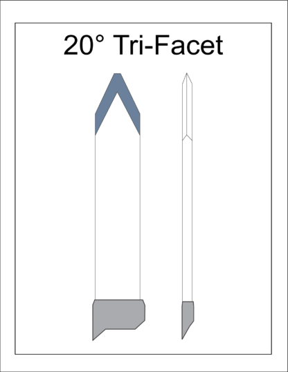 Image of a 20 Degree Tri-Facet Diamond Knife