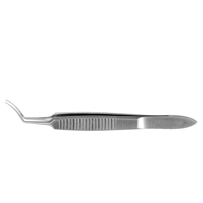 Utrata Capsulorrhexis Forceps, Angled/Vaulted 12mm, Flat serrated handle, Stainless