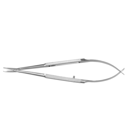 Barraquer Needle Holder, Standard Curved 10mm, No Lock, Round handle, Stainless