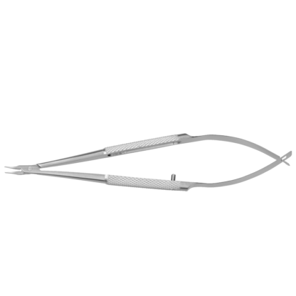 Anis Needle Holder, Extra Delicate Curved 9mm, No Lock, Round handle, Stainless