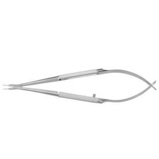 Anis Needle Holder, Extra Delicate Straight 9mm, No Lock, Round handle, Stainless