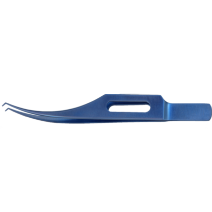 Pierse-Colibri Corneal Forceps, Flat handle with oval cutout, Titanium