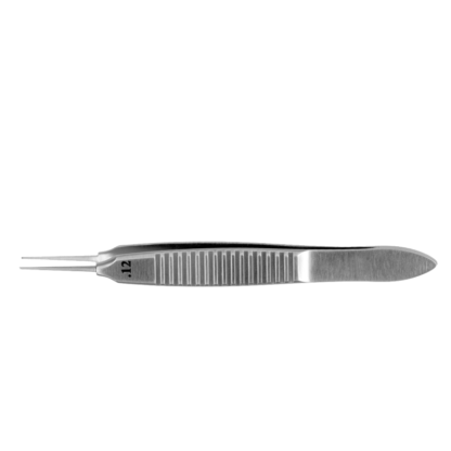 Bonn Tissue Forceps, .12mm, Straight, Flat serrated handle, Stainless