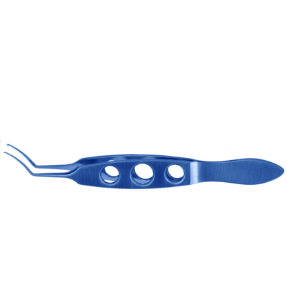 Utrata Capsulorrhexis Forceps, Marked at 2.5 and 5.0mm, Angled/Vaulted 12mm, Titanium