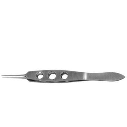 McPherson Tying Forceps, Straight x 5mm, Flat handle with hole pattern, Stainless