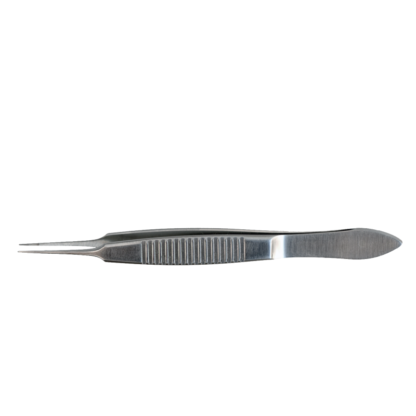 McPherson Tying Forceps, Straight x 4mm, Flat serrated handle, Stainless