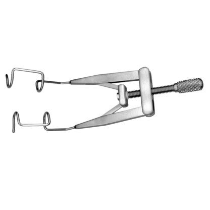 Lieberman Adjustable Lid Speculum, Temporal, 14mm Open Square Blades with flairs, Stainless