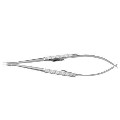 Anis Needle Holder, Extra Delicate Curved 9mm, Lock, Round handle, Stainless