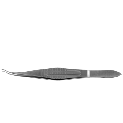Colibri Corneal Forceps, .12mm, Flat serrated handle with lateral grooves, Stainless