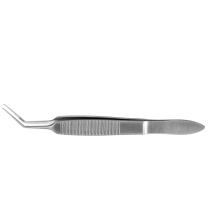 Utrata Capsulorhexis Forceps, Angled 12mm, Cross-action serrated platform, Stainless